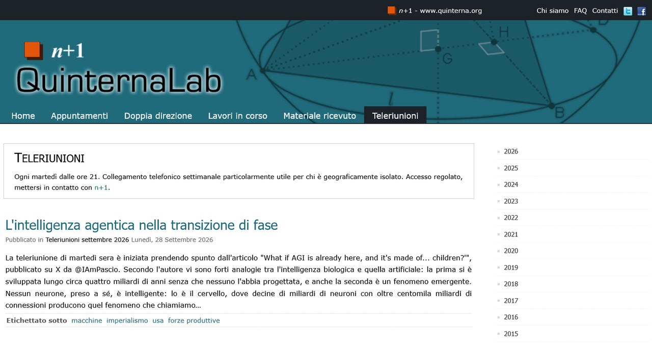 Anteprima del sito QuinternaLab